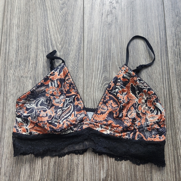Free People Printed Lace Bralette Small - Picture 2 of 6